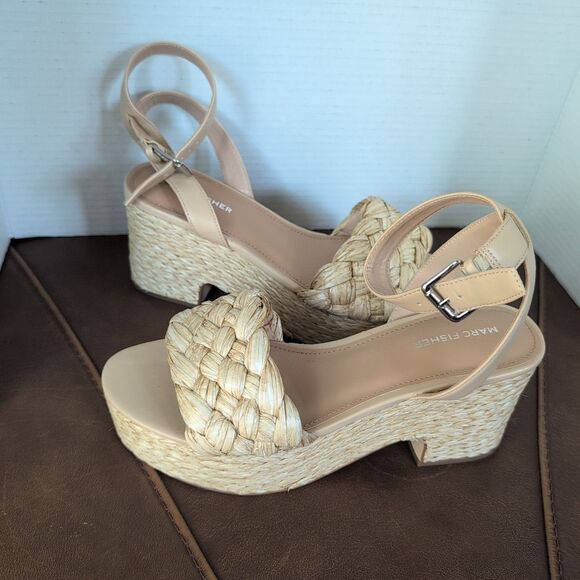 Marc Fisher Steel Platform Sandal, Women's Size 10M, Light Natural New - Picture 4 of 15